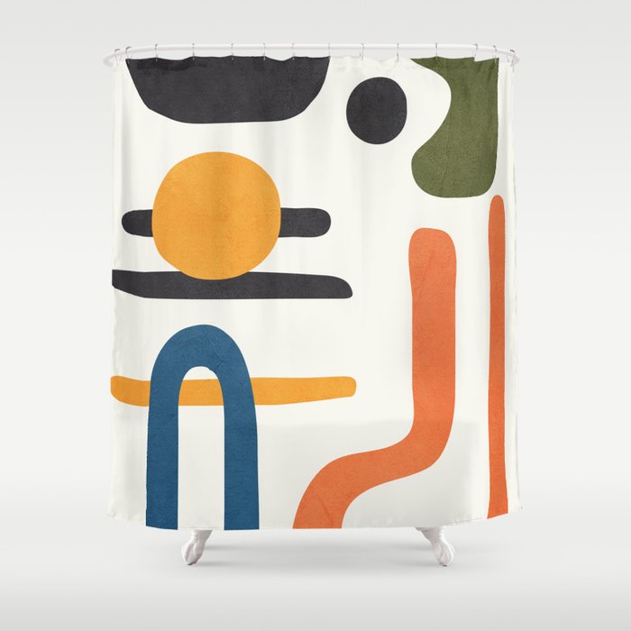 Abstract Colorful Setting 6 Shower Curtain Gallery Image 1