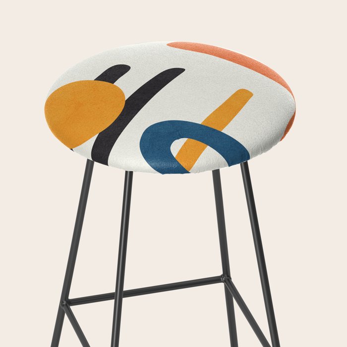 Abstract Colorful Setting 6 Stool Gallery Image 2