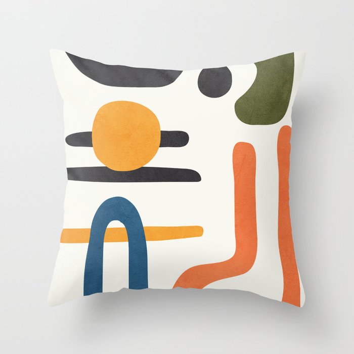 Abstract Colorful Setting 6 Throw Pillow Gallery Image 6