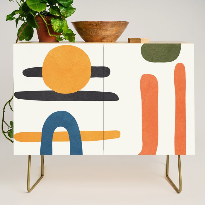 Abstract Colorful Setting 6 Credenza Gallery Image 1