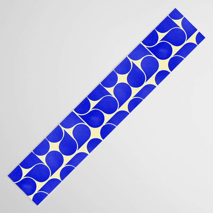 Blue mid-century shapes no8 Table Runner Gallery Image 3