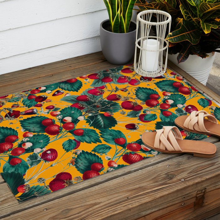 Strawberry Fields Forever IV Outdoor Rug Gallery Image 2