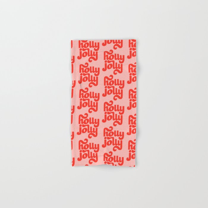 Holly Jolly Pattern Bath Towel Gallery Image 1