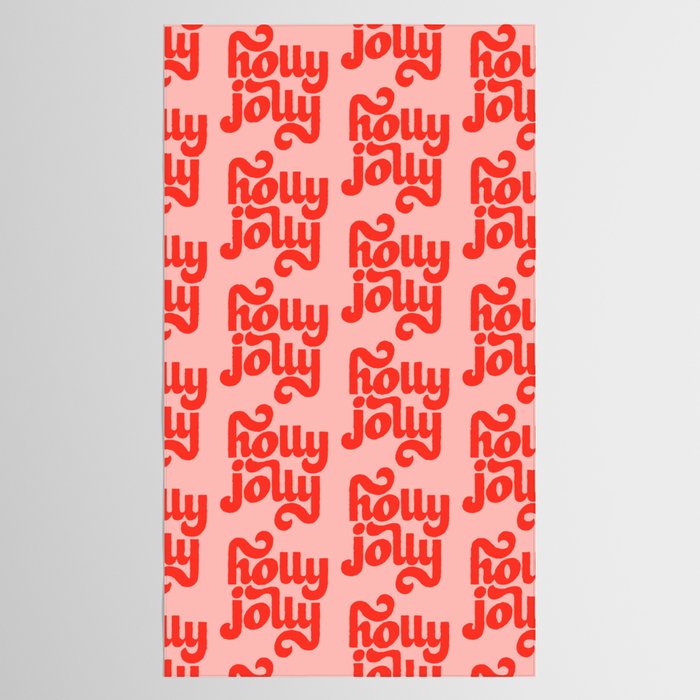 Holly Jolly Pattern Tablecloth Gallery Image 2