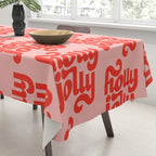 Holly Jolly Pattern Tablecloth Gallery Image 3