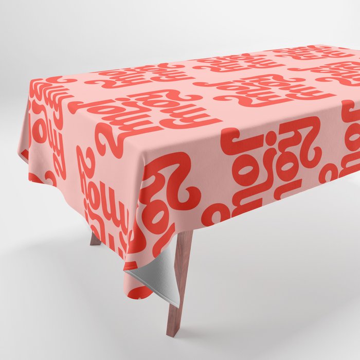 Holly Jolly Pattern Tablecloth Gallery Image 1