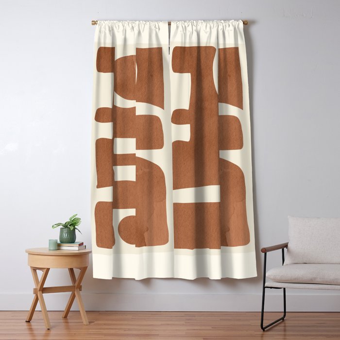 Modern Abstract Minimal Art 12 Window Curtain Gallery Image 5