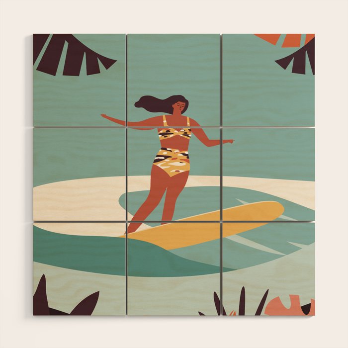 Blue Hawaii Wood Wall Art Gallery Image 1