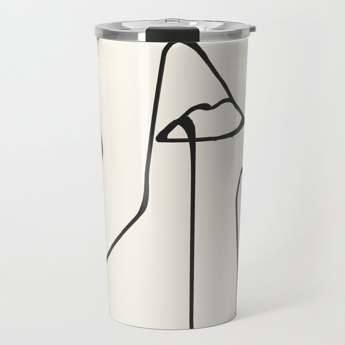 Abstract line art 36 Travel Mug Gallery Image 1