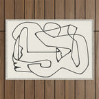 Abstract line art 36 Outdoor Rug Gallery Image 1