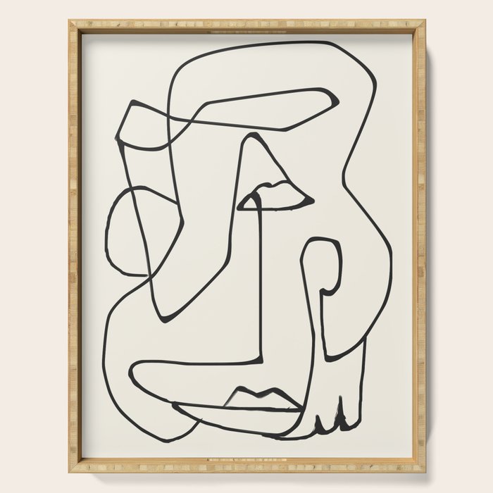 Abstract line art 36 Serving Tray Gallery Image 1