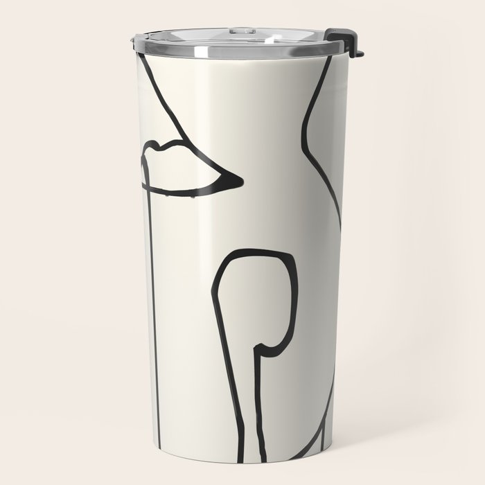 Abstract line art 36 Travel Mug Gallery Image 2