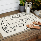 Abstract line art 36 Outdoor Rug Gallery Image 2
