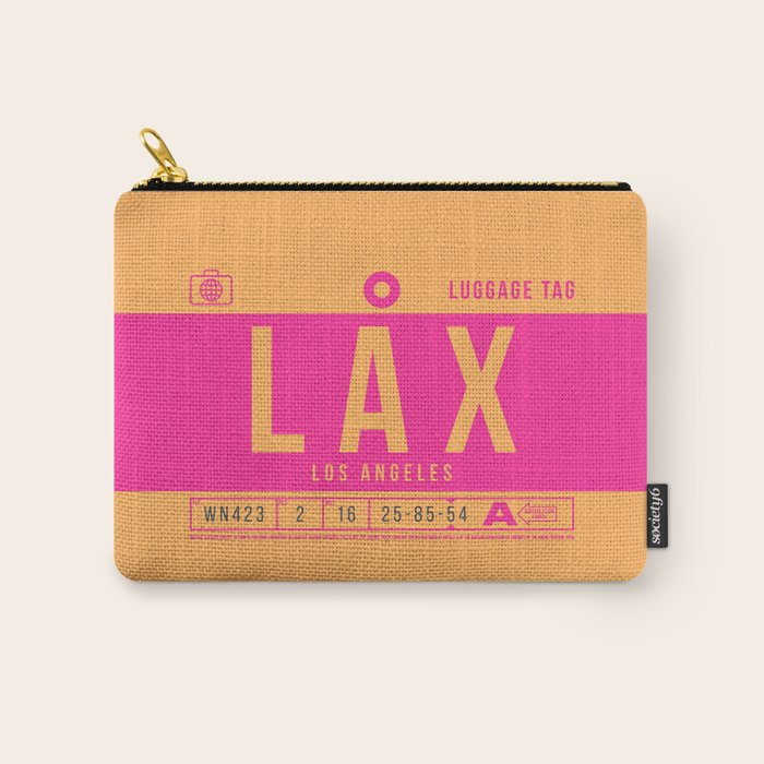 Luggage Tag B - LAX Los Angeles USA Carry All Pouch Gallery Image 1