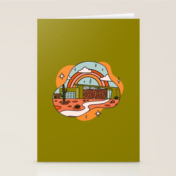 Taurus Mid Century House Stationery Card Gallery Image 2