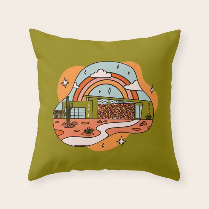 Taurus Mid Century House Throw Pillow Gallery Image 6