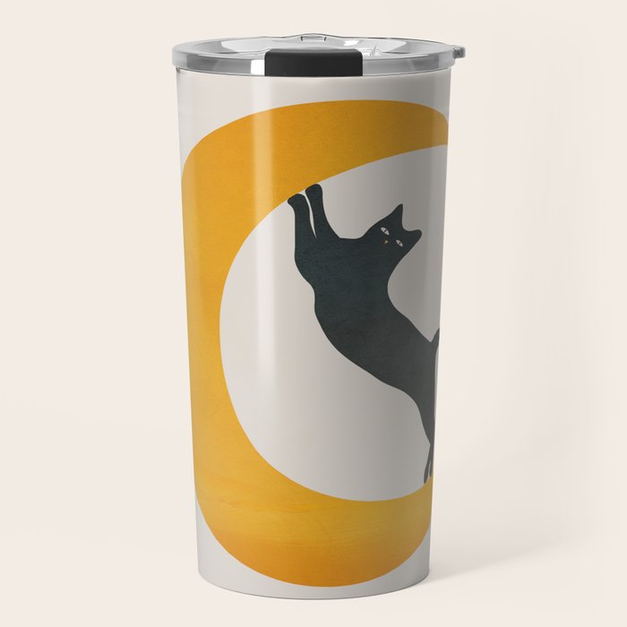 Moon and Cat Travel Mug Gallery Image 1
