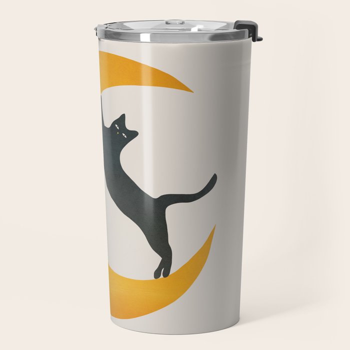 Moon and Cat Travel Mug Gallery Image 2