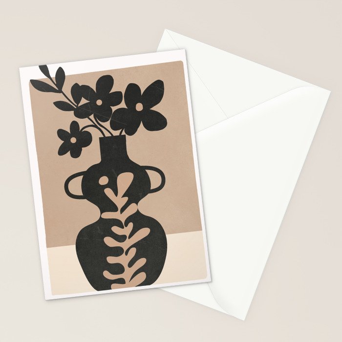 Floral Silhouette 6 Stationery Card Gallery Image 2