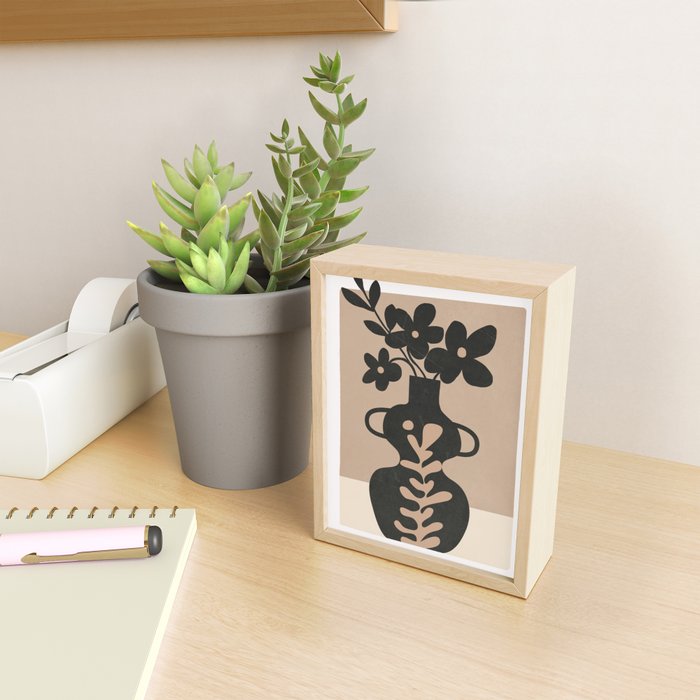 Floral Silhouette 6 Mini Art Print Gallery Image 2