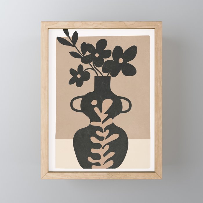 Floral Silhouette 6 Mini Art Print Gallery Image 1