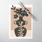 Floral Silhouette 6 Wrapping Paper Gallery Image 1