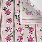 romantic rose pattern - sweet midcentury flowers Wall Tapestry Gallery Image 3