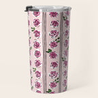 romantic rose pattern - sweet midcentury flowers Travel Mug Gallery Image 3