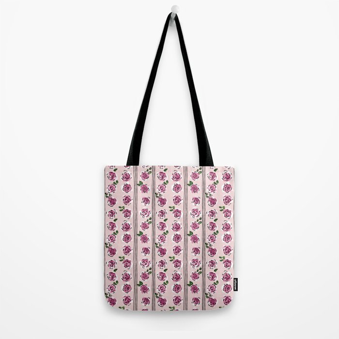 romantic rose pattern - sweet midcentury flowers Tote Bag Gallery Image 2