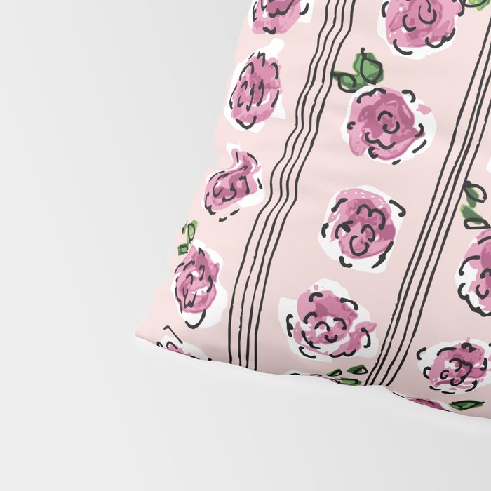 romantic rose pattern - sweet midcentury flowers Pillow Sham Gallery Image 4