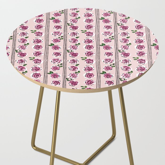 romantic rose pattern - sweet midcentury flowers Side Table Gallery Image 2