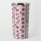 romantic rose pattern - sweet midcentury flowers Travel Mug Gallery Image 1