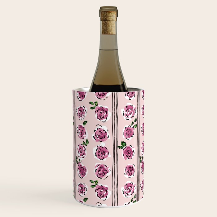 romantic rose pattern - sweet midcentury flowers Wine Chiller Gallery Image 2