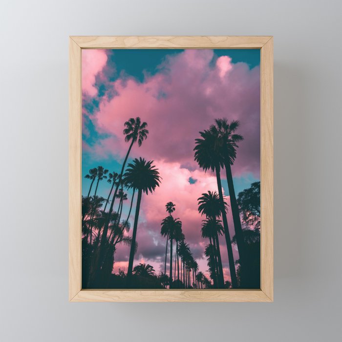 California Sunset Palms Photography Mini Art Print Gallery Image 1
