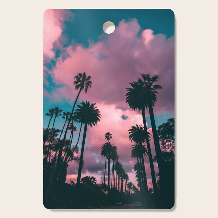 California Sunset Palms Photography Cutting Board Gallery Image 1