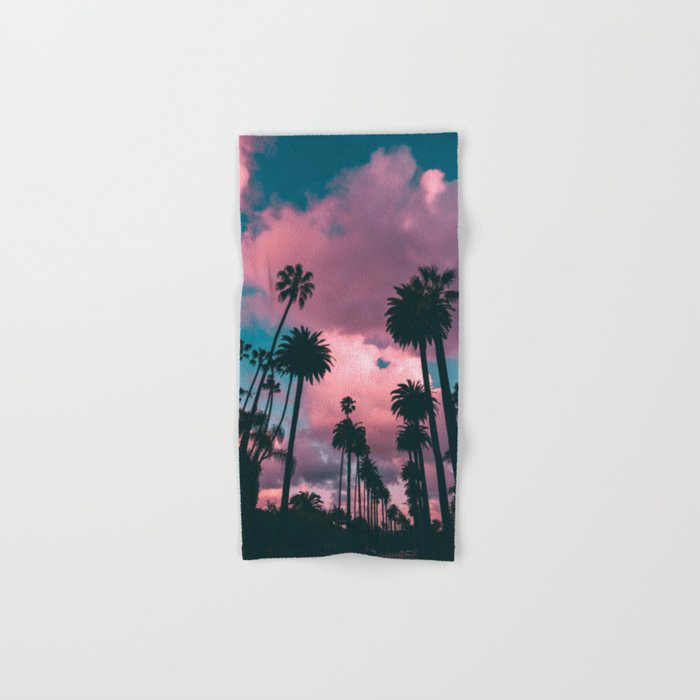 California Sunset Palms Photography Bath Towel Gallery Image 1