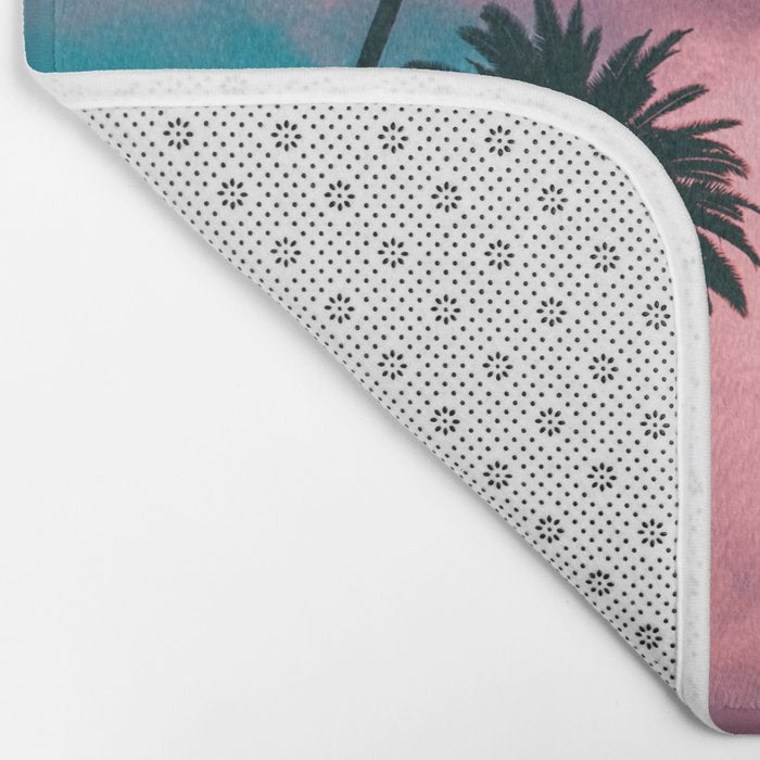 California Sunset Palms Photography Bath Mat Gallery Image 2