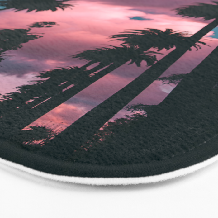 California Sunset Palms Photography Bath Mat Gallery Image 3