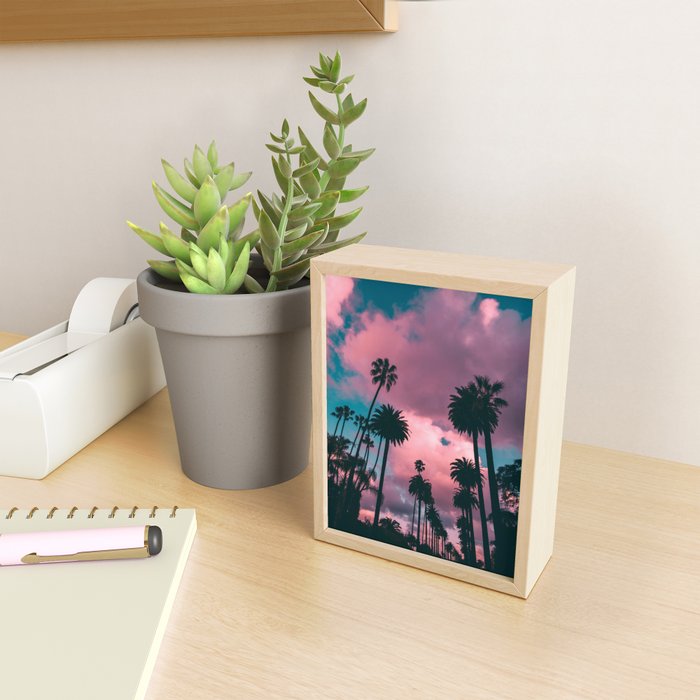 California Sunset Palms Photography Mini Art Print Gallery Image 2