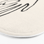 OK sign hand black and white hand drawing Bath Mat Gallery Image 3