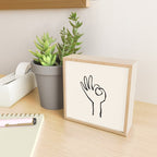 OK sign hand black and white hand drawing Mini Art Print Gallery Image 2