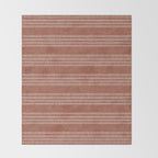 farmhouse stitch - rust Throw Blanket Gallery Image 2