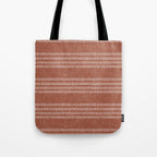 farmhouse stitch - rust Tote Bag Gallery Image 1