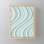 Wavy Stripes XXXVII - Sage Green Mini Art Print Gallery Image 1