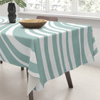Wavy Stripes XXXVII - Sage Green Tablecloth Gallery Image 3
