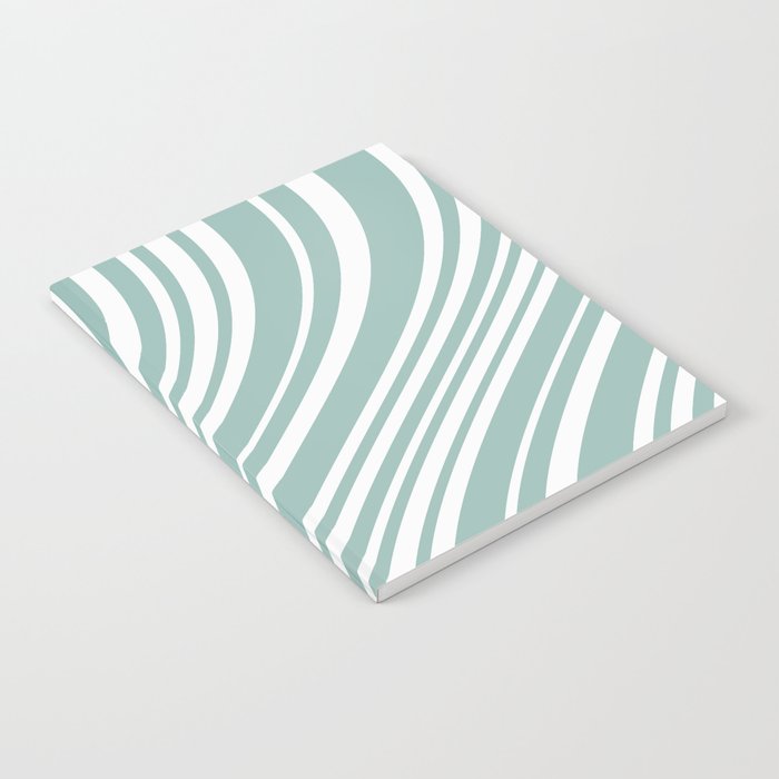 Wavy Stripes XXXVII - Sage Green Notebook Gallery Image 2