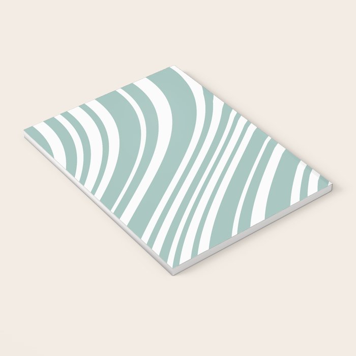 Wavy Stripes XXXVII - Sage Green Notebook Gallery Image 3
