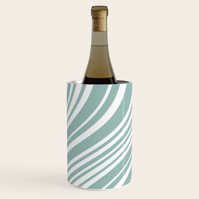 Wavy Stripes XXXVII - Sage Green Wine Chiller Gallery Image 3