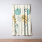 Little Line Flowers Window Curtain Gallery Image 3