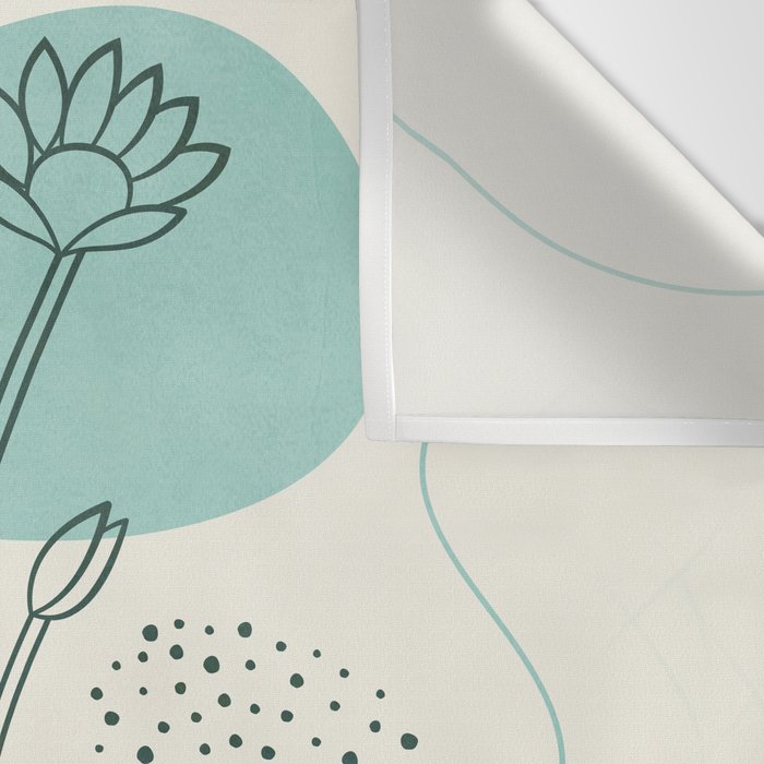Little Line Flowers Wall Tapestry Gallery Image 3